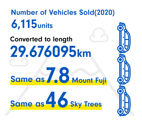 Number of Vehicles Sold（2020）