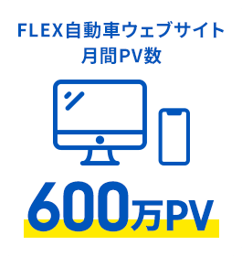 FLEX自動車ウェブサイト月間PV数600万PV